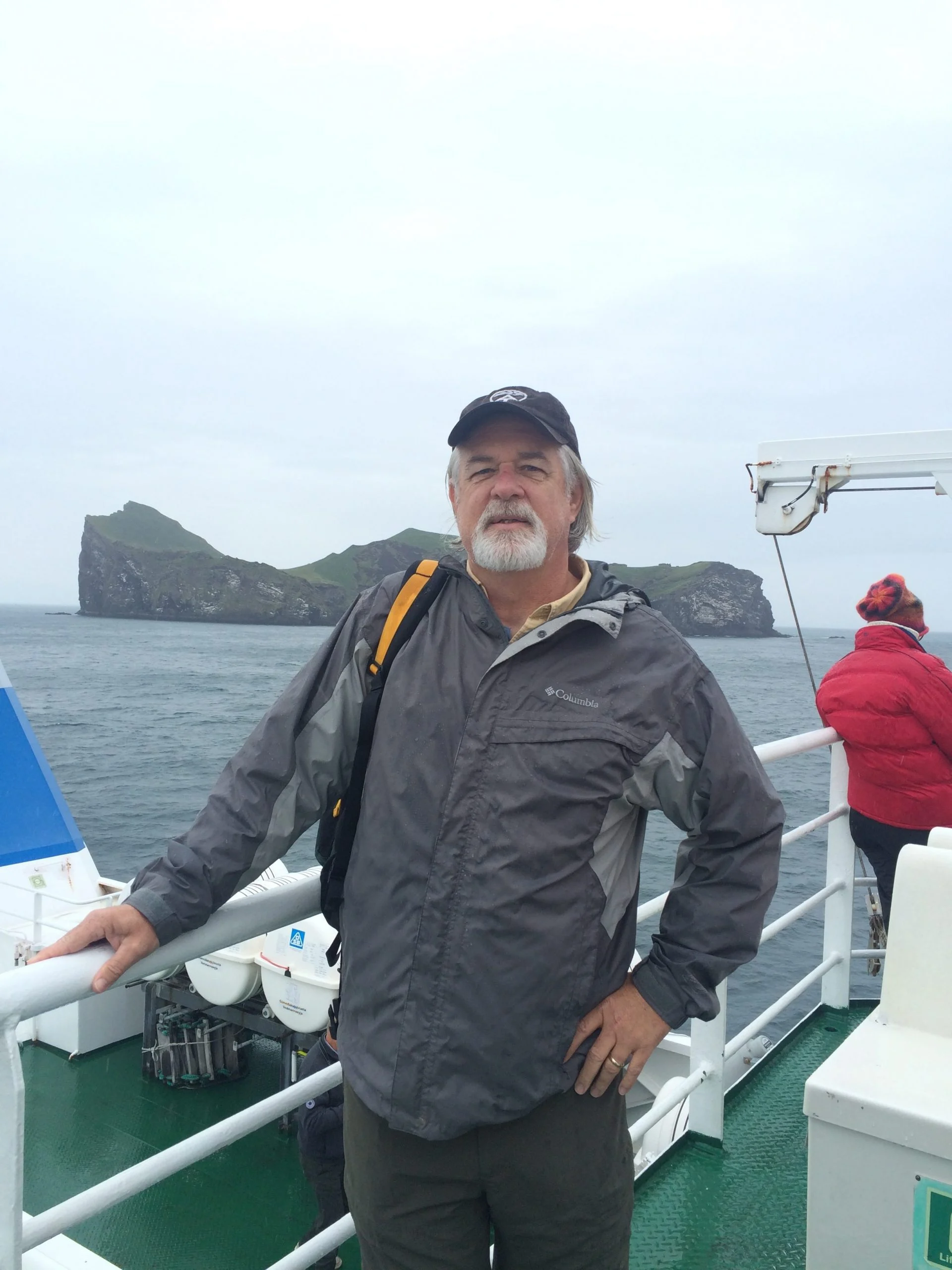Laurence Windham on a boat trip